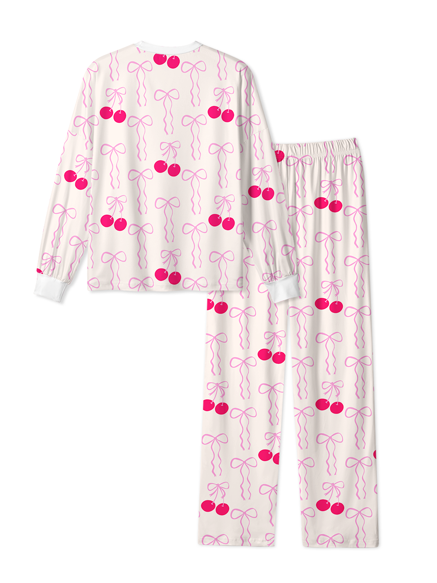 Vintage Pink Cherry Pajama