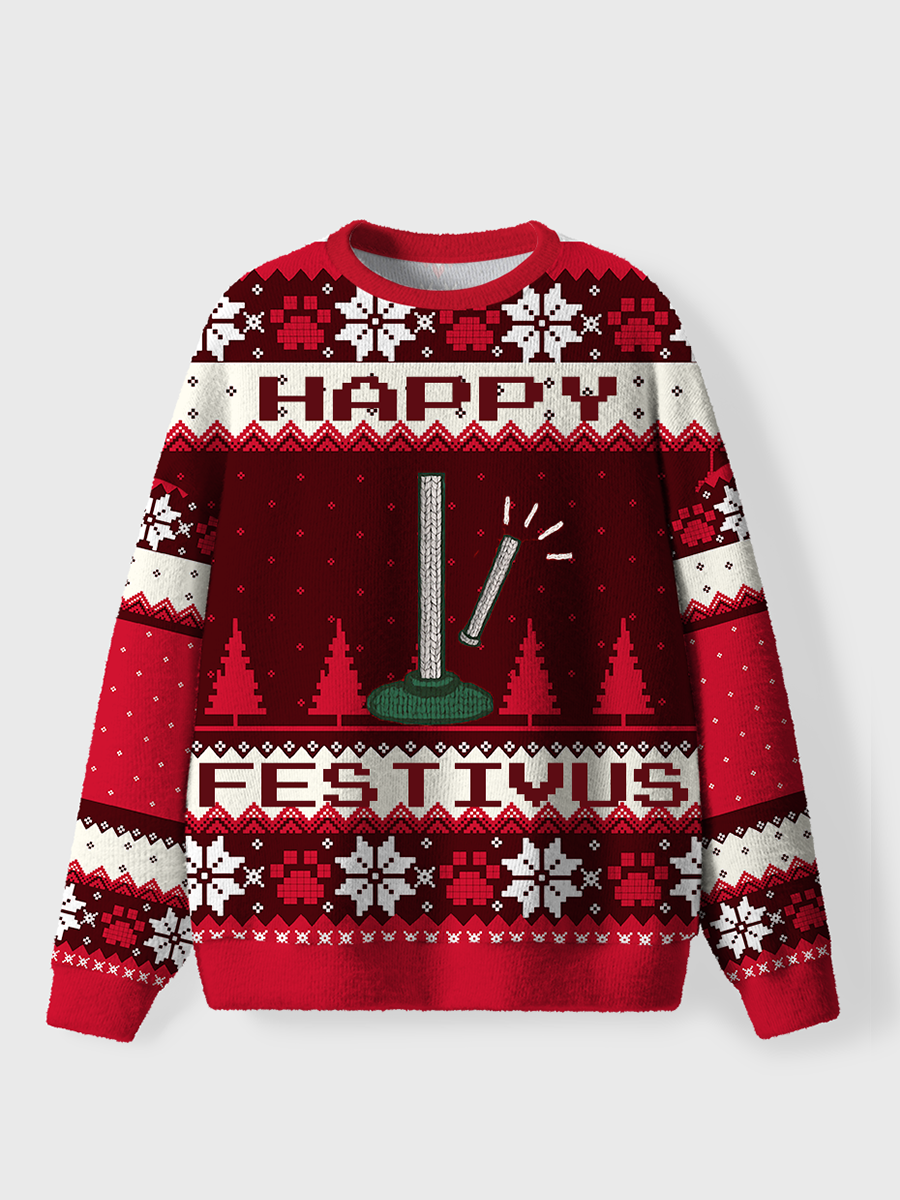 Vintage Happy Festivus Ugly Sweater