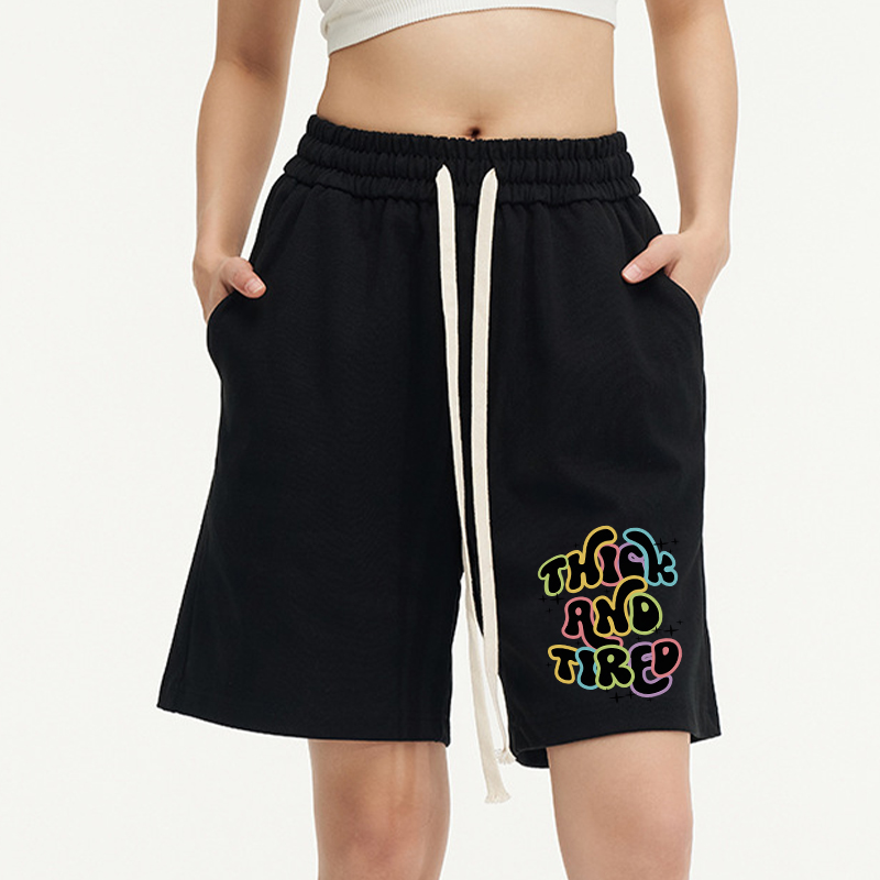 Vintage Thick And Tired Unisex Shorts