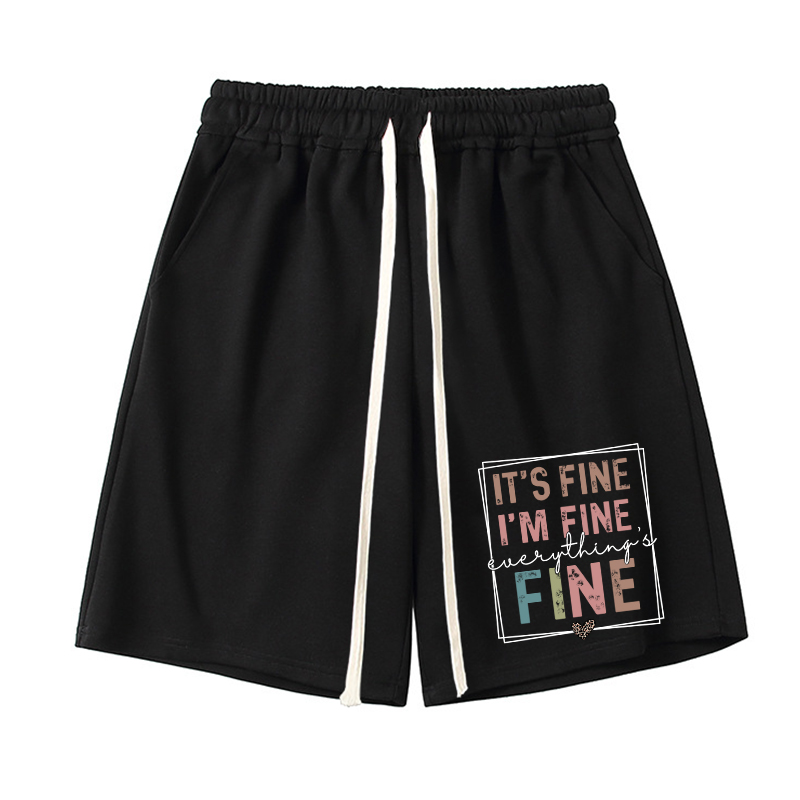 Vintage Everything Is Fine Unisex Shorts