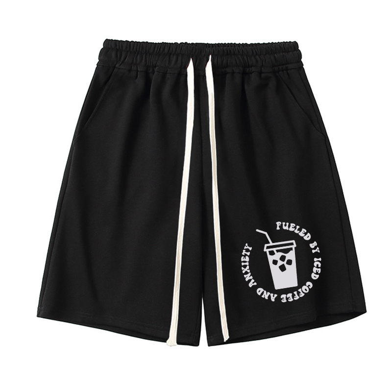 Vintage Coffee And Anxiety Unisex Shorts