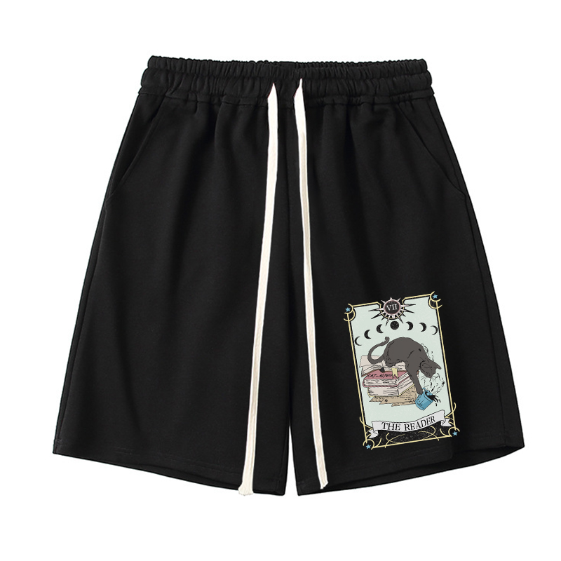 Vintage Cat Tarot Card Unisex Shorts