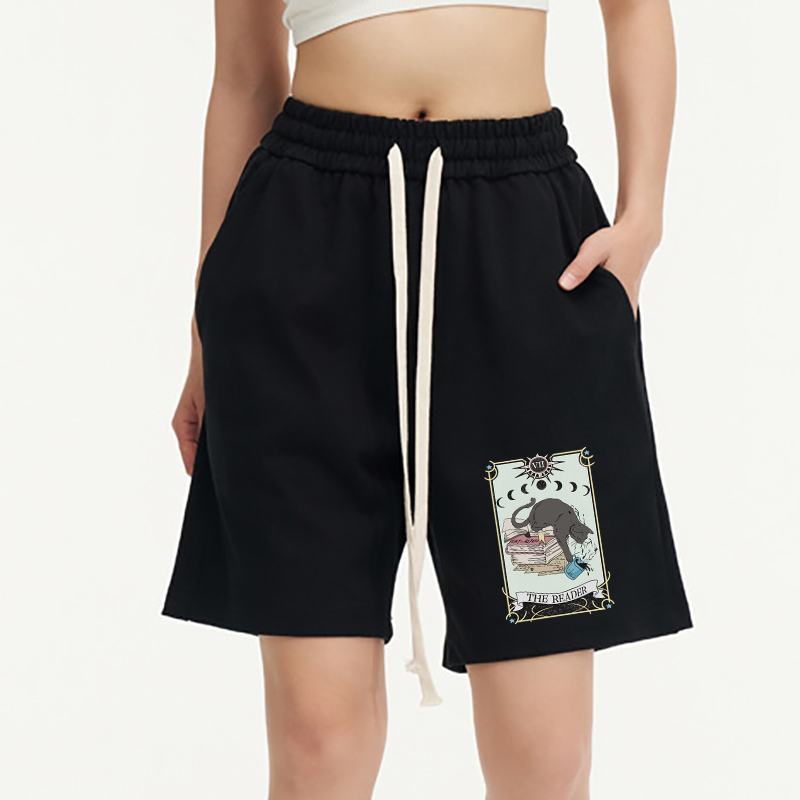 Vintage Cat Tarot Card Unisex Shorts