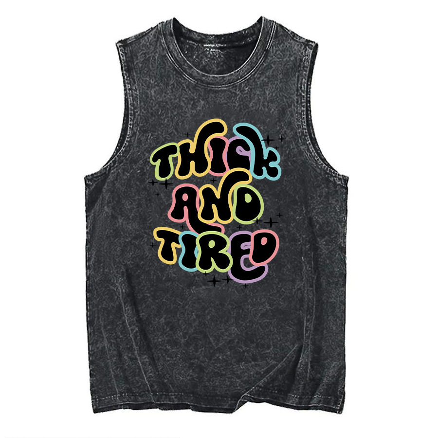 Vintage Thick And Tired Washed Tank