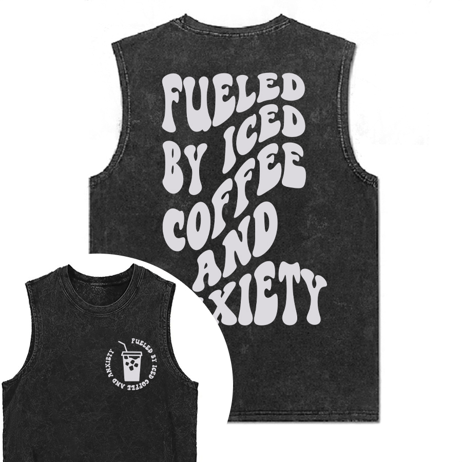 Vintage Coffee And Anxiety Washed Tank