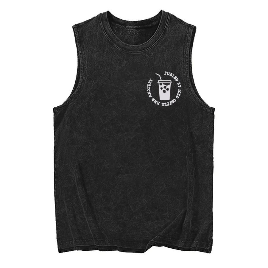 Vintage Coffee And Anxiety Washed Tank