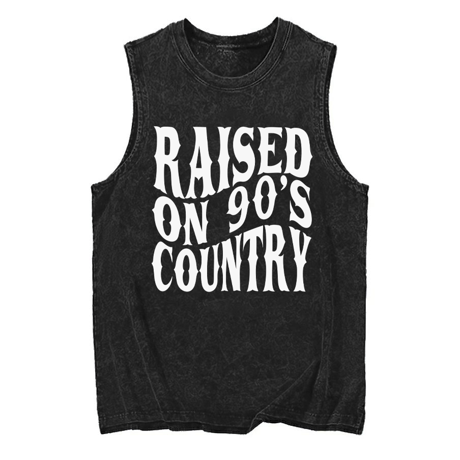 Vintage Raised On 90S Country Washed Tank