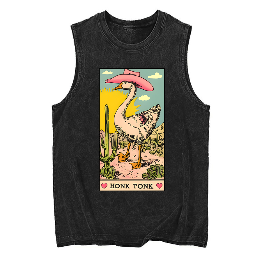 Vintage Honk Tonk Goose Washed Tank