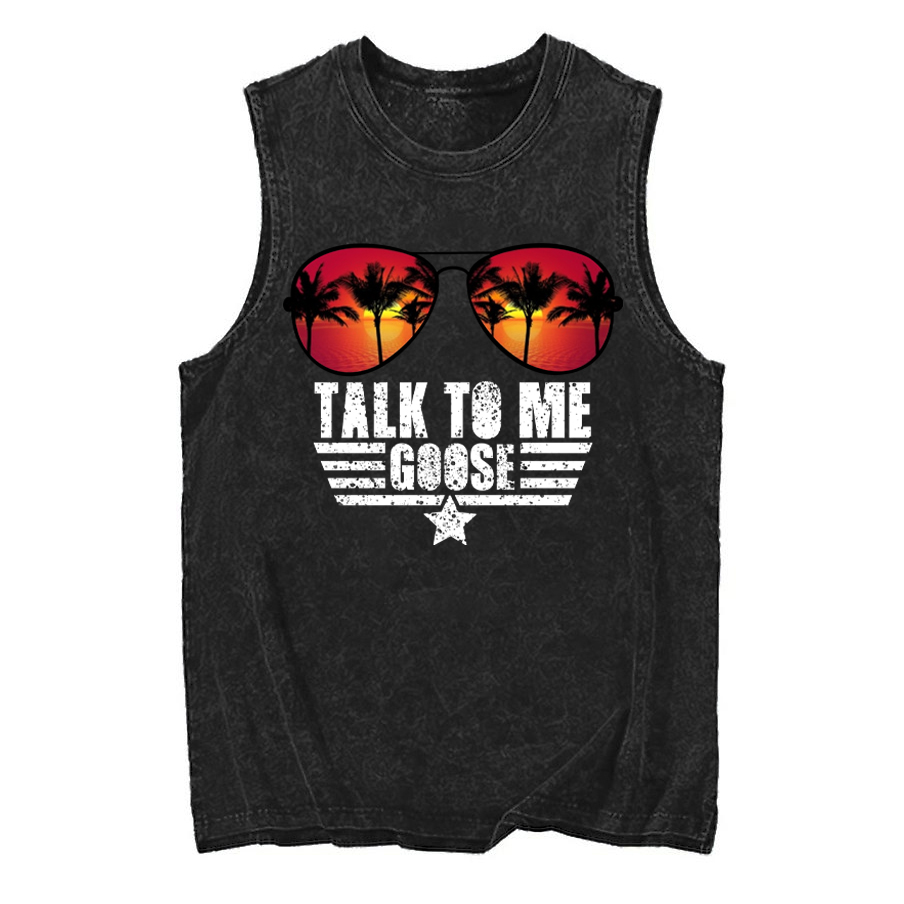Vintage Talk To Me Goose Washed Tank