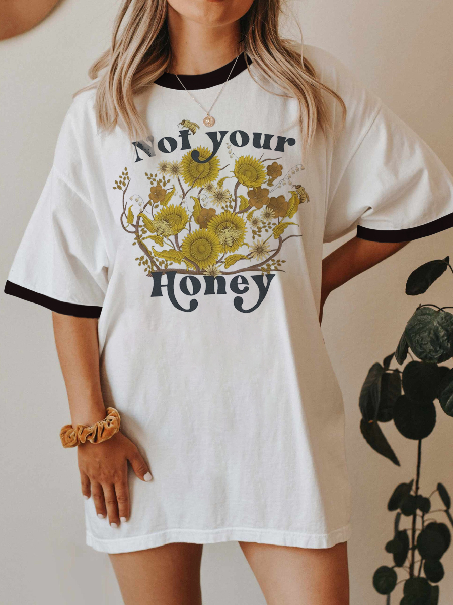 Vintage Not Your Honey Ringer Tee