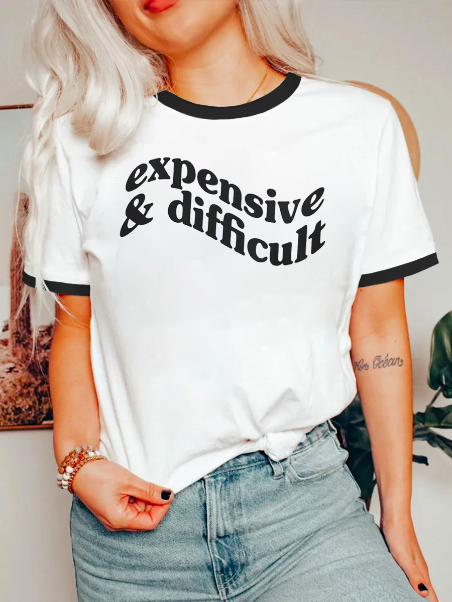Vintage Expensive And Difficult Puff Ringer Tee