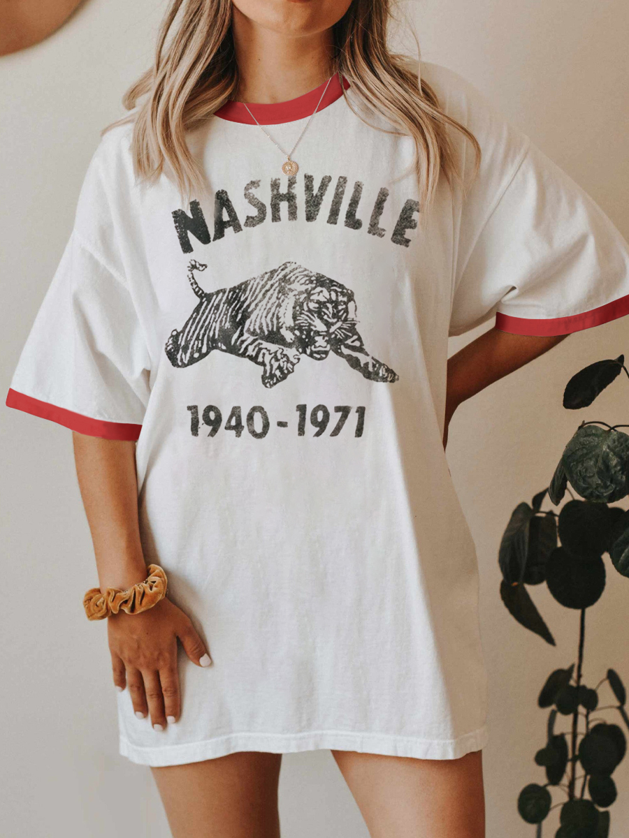 Vintage The Nashville Tiger Vault Ringer Tee