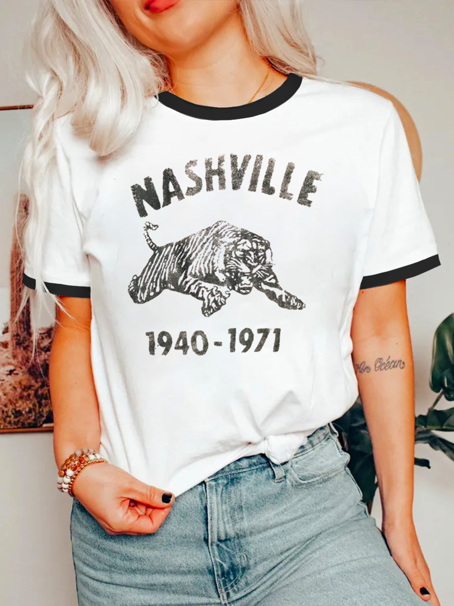 Vintage The Nashville Tiger Vault Ringer Tee