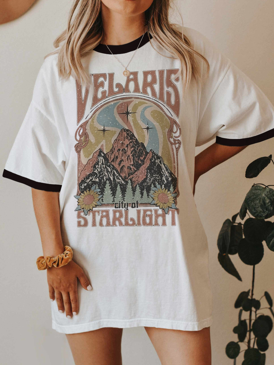 Vintage Velaris City Of Starlight Ringer Tee