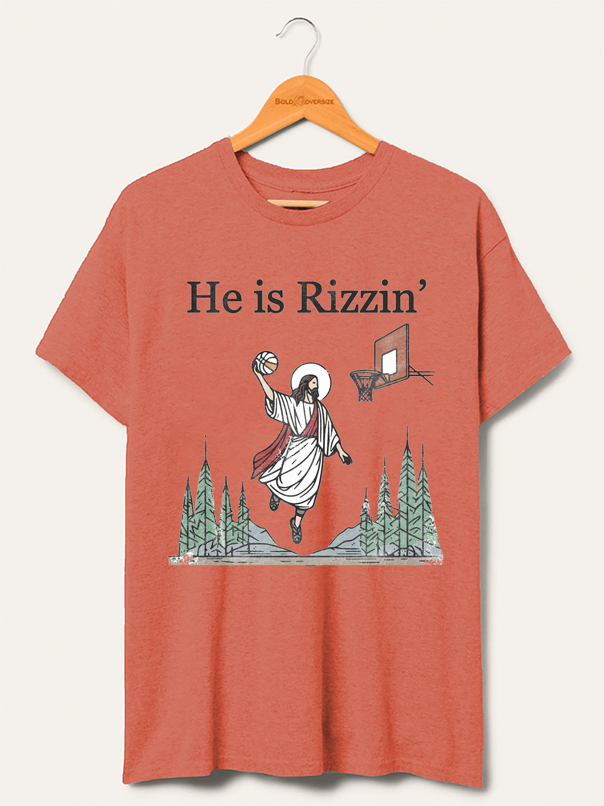 He Is Rizzin' Vintage Tee Sale-boldoversize He Is Rizzin' Vintage Tee Sale-boldoversize