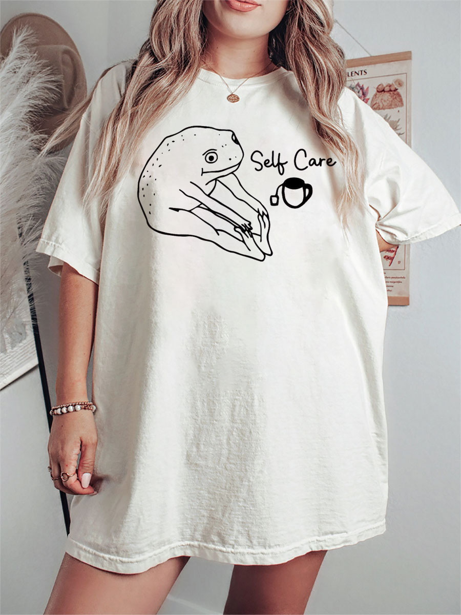 Vintage Funny Frog Self Care Tee