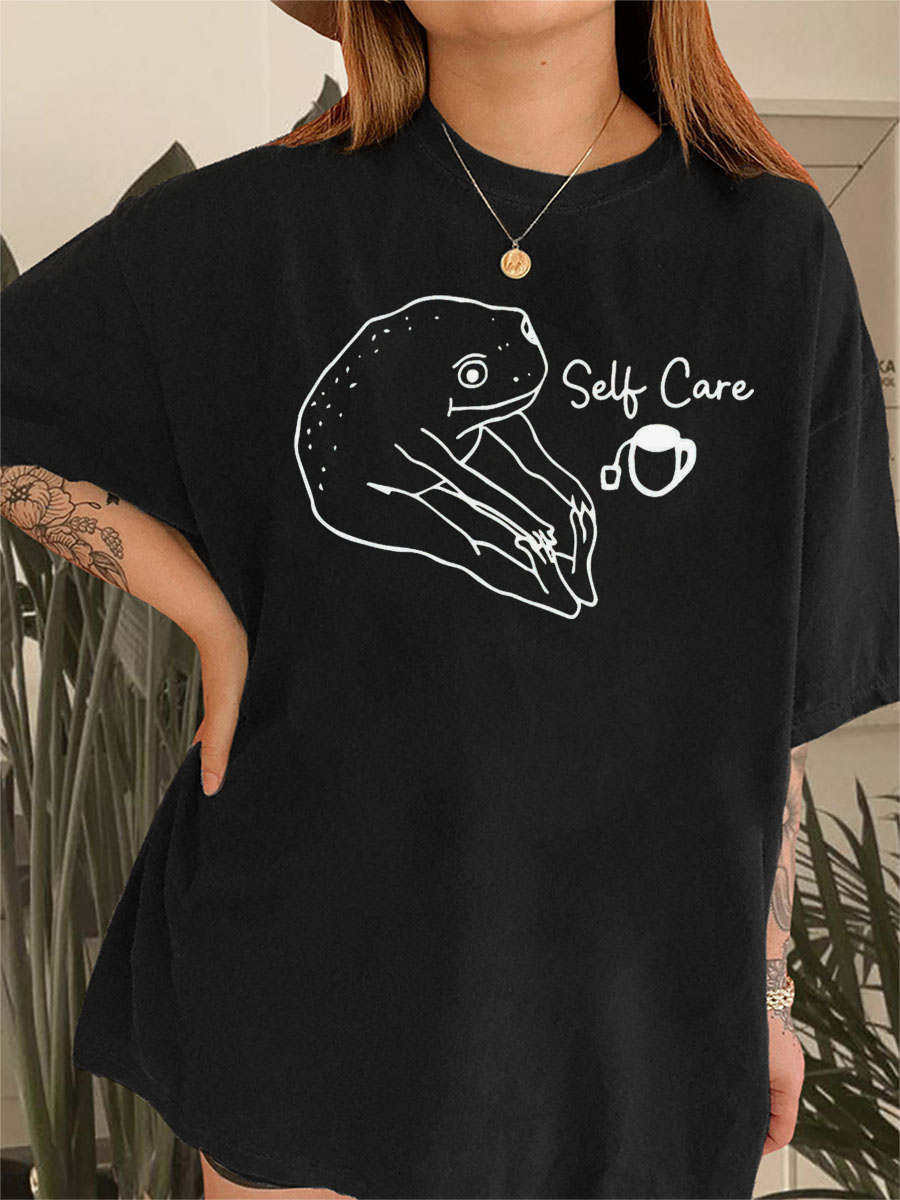 Vintage Funny Frog Self Care Tee