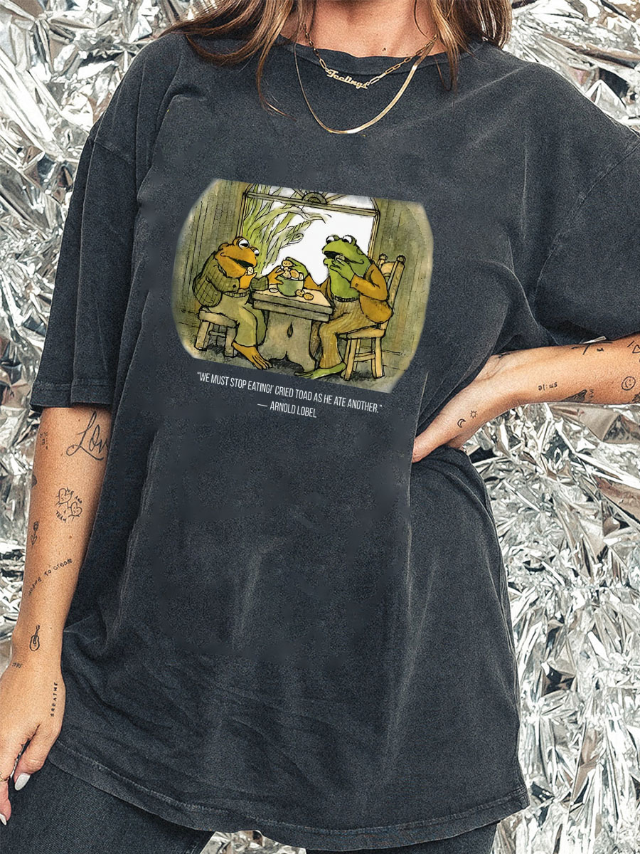 Latest Vintage The Lovers Frog And Toad Shirt Washed T-Shirt on  Sale-boldoversize
