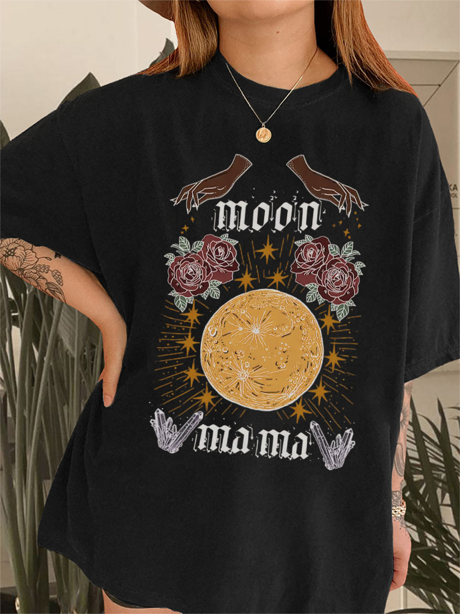 Vintage Witchy Moon Mama Tee