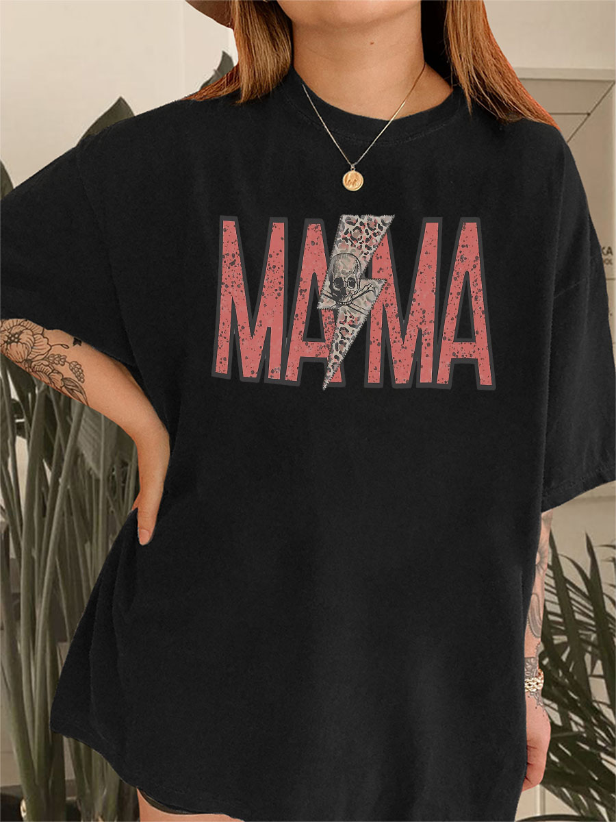 Vintage Mama Tee With Smiley Face