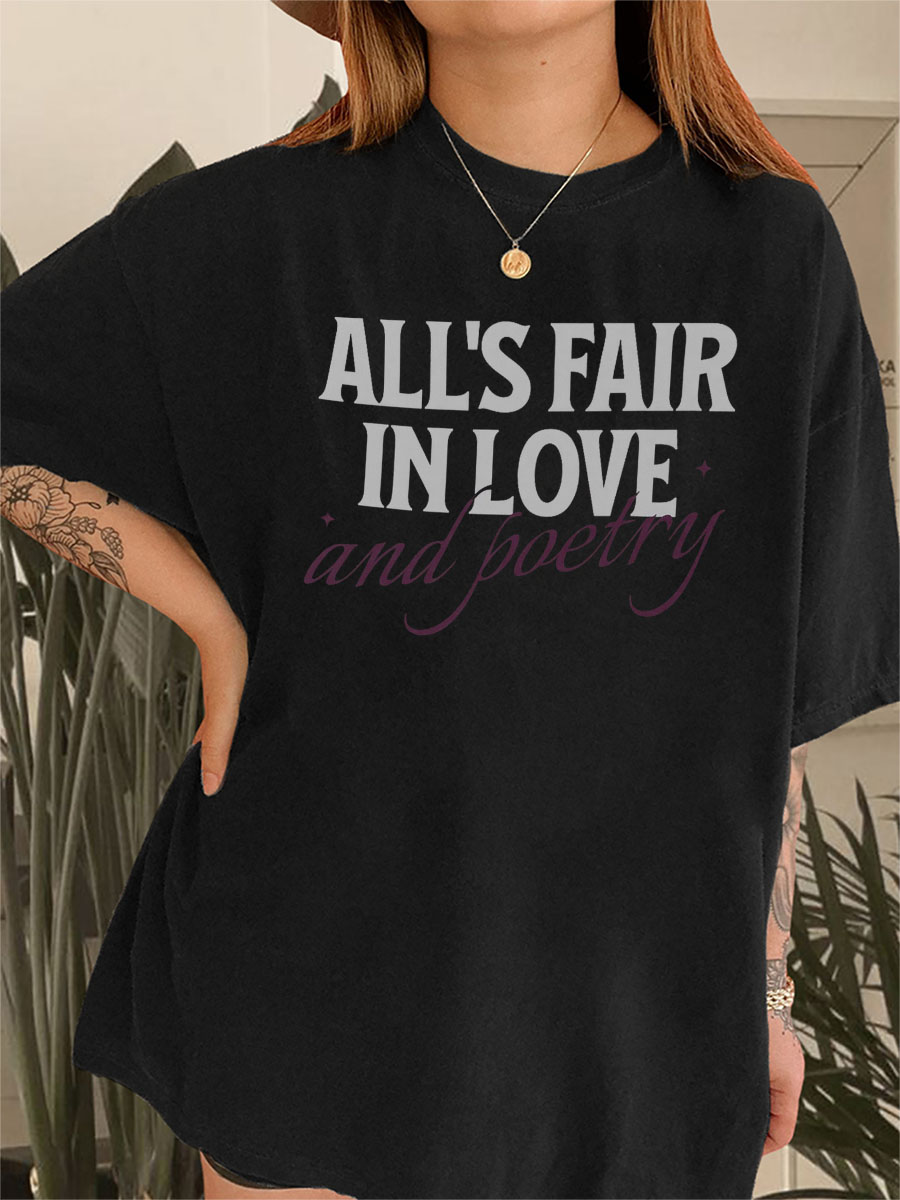 Vintage All's Fair In Love And Poetry Tee