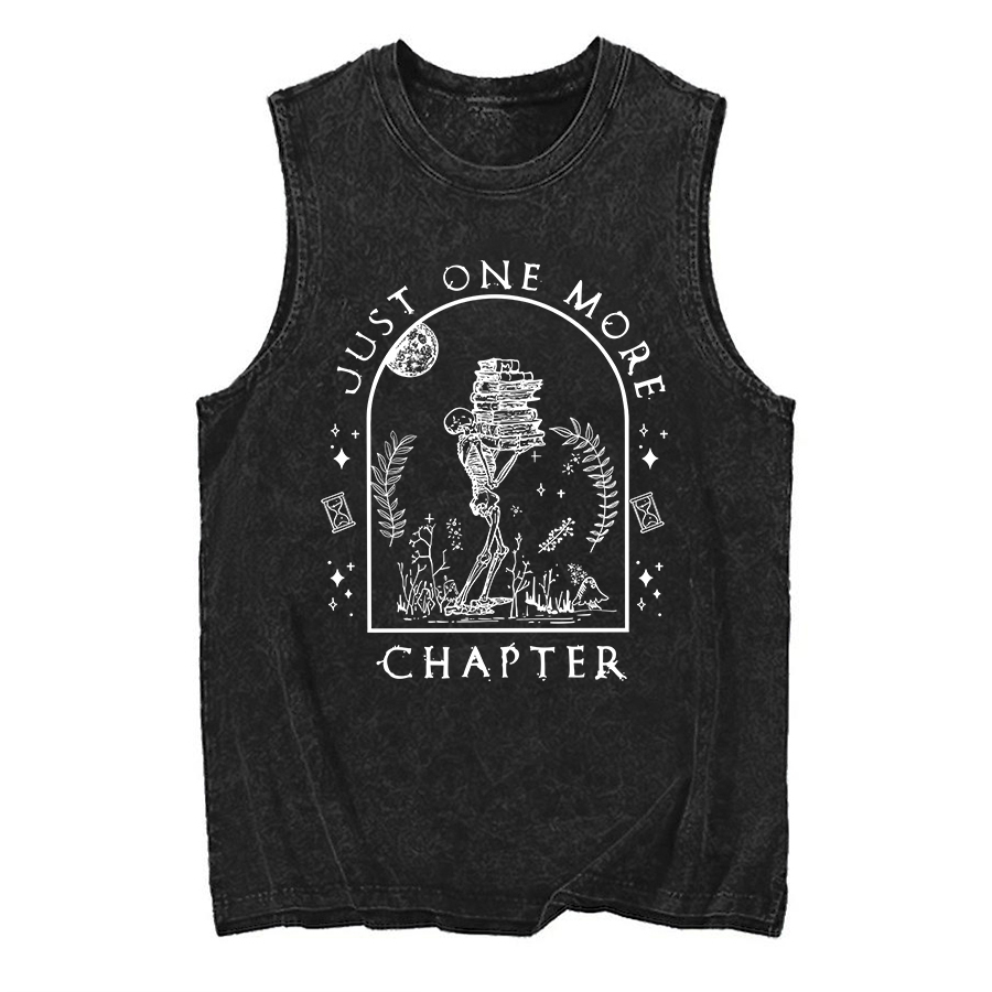 Vintage Just One More Chapter Novel Washed Tank