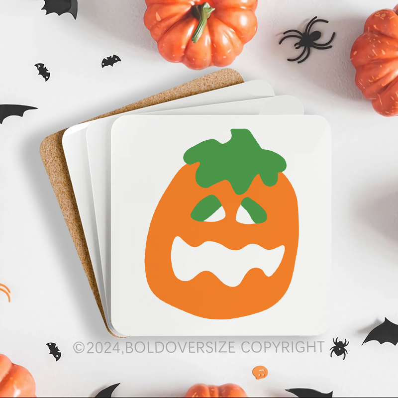 Vintage Pumpkin Cookie Corkwood Coaster