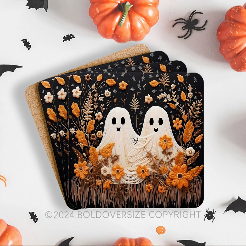 Vintage Ghost Corkwood Coaster