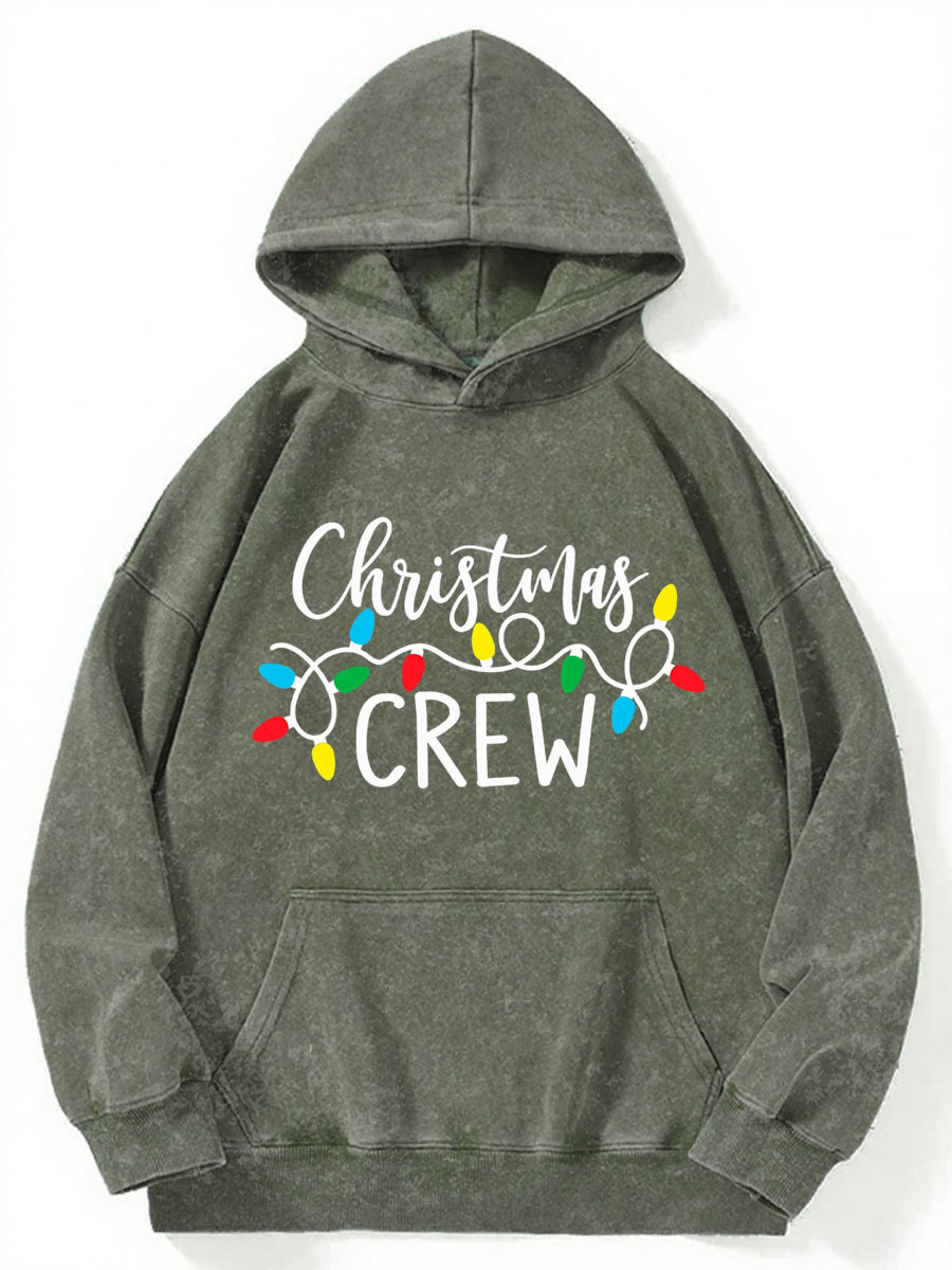 Vintage Christmas Crew Washed Hoodie