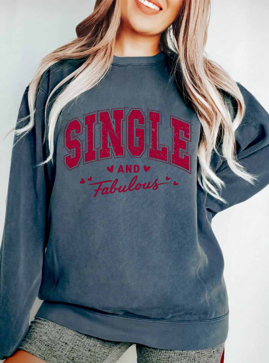 Vintage Single And Fabulous Oversize Graphic Sweatshirt