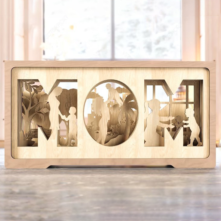 Mother's Day Gift Multi-Level Standing Wooden Home Decorations