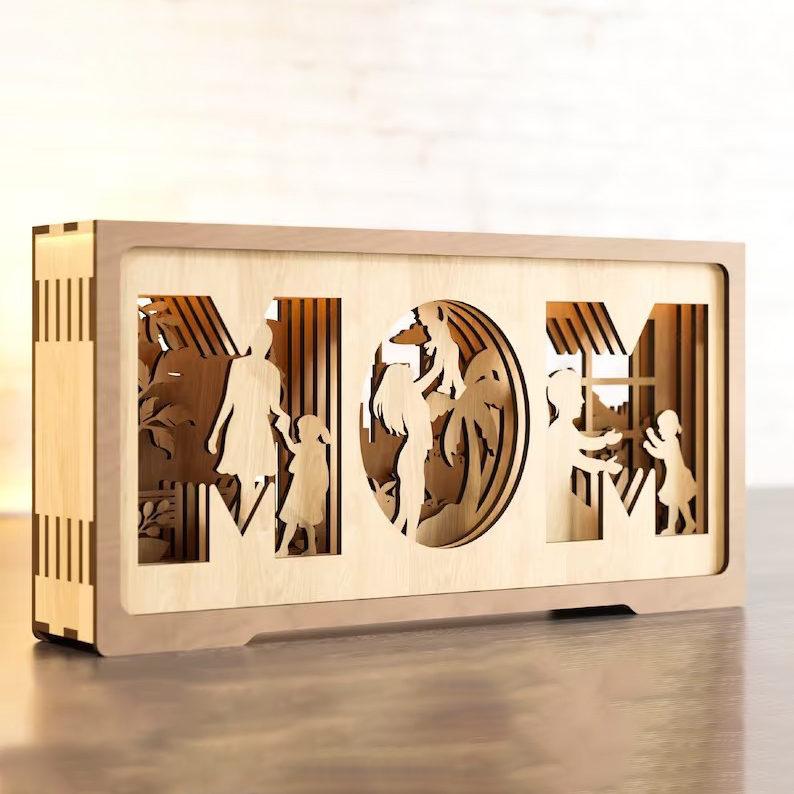 Mother's Day Gift Multi-Level Standing Wooden Home Decorations