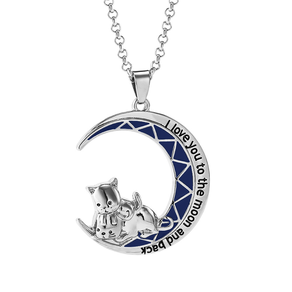 Crescent Moon Mother's Day Pendant Necklace