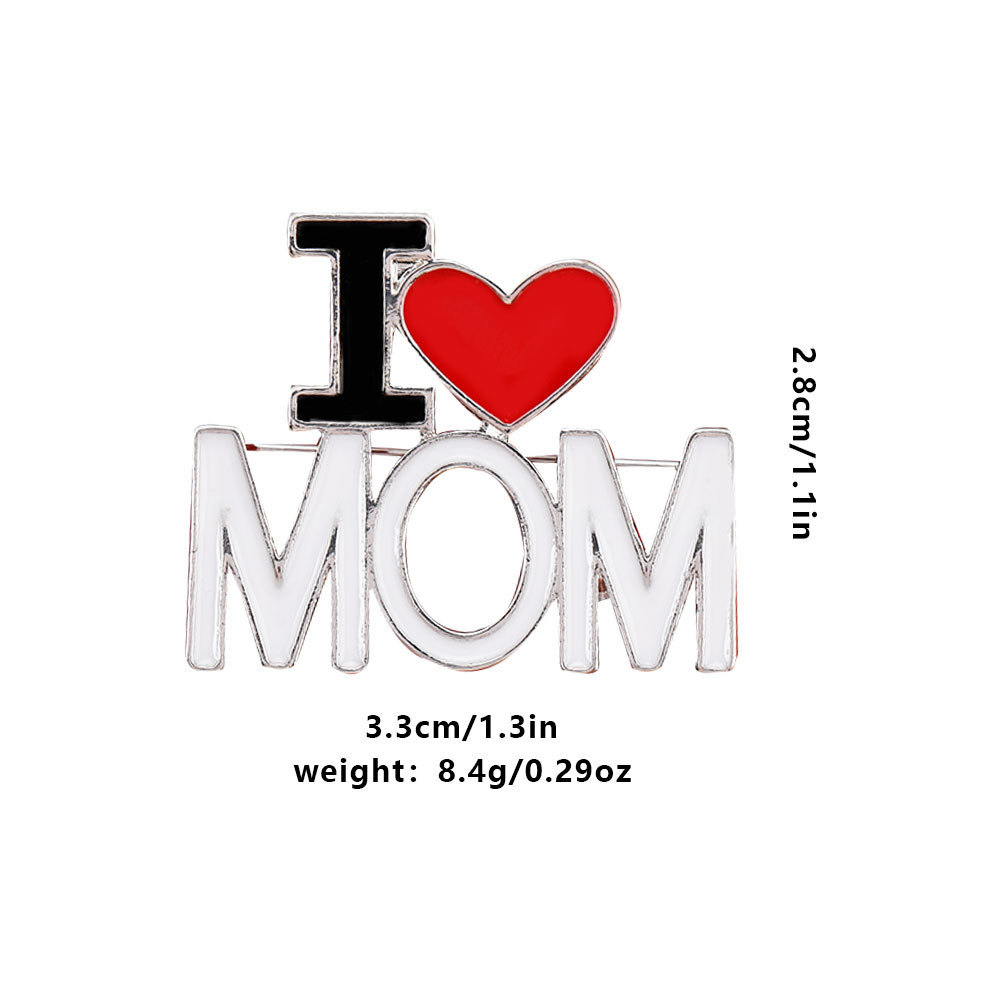 Metal Badge Mother's Day Lapel Pin