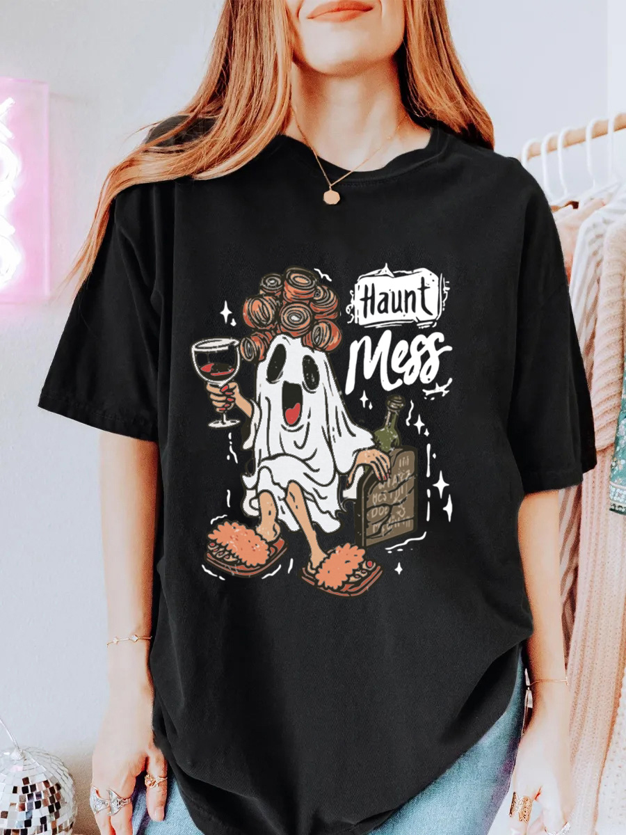 Vintage Haunt Mess Oversize Graphic Tee