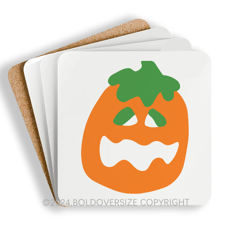 Vintage Pumpkin Cookie Corkwood Coaster
