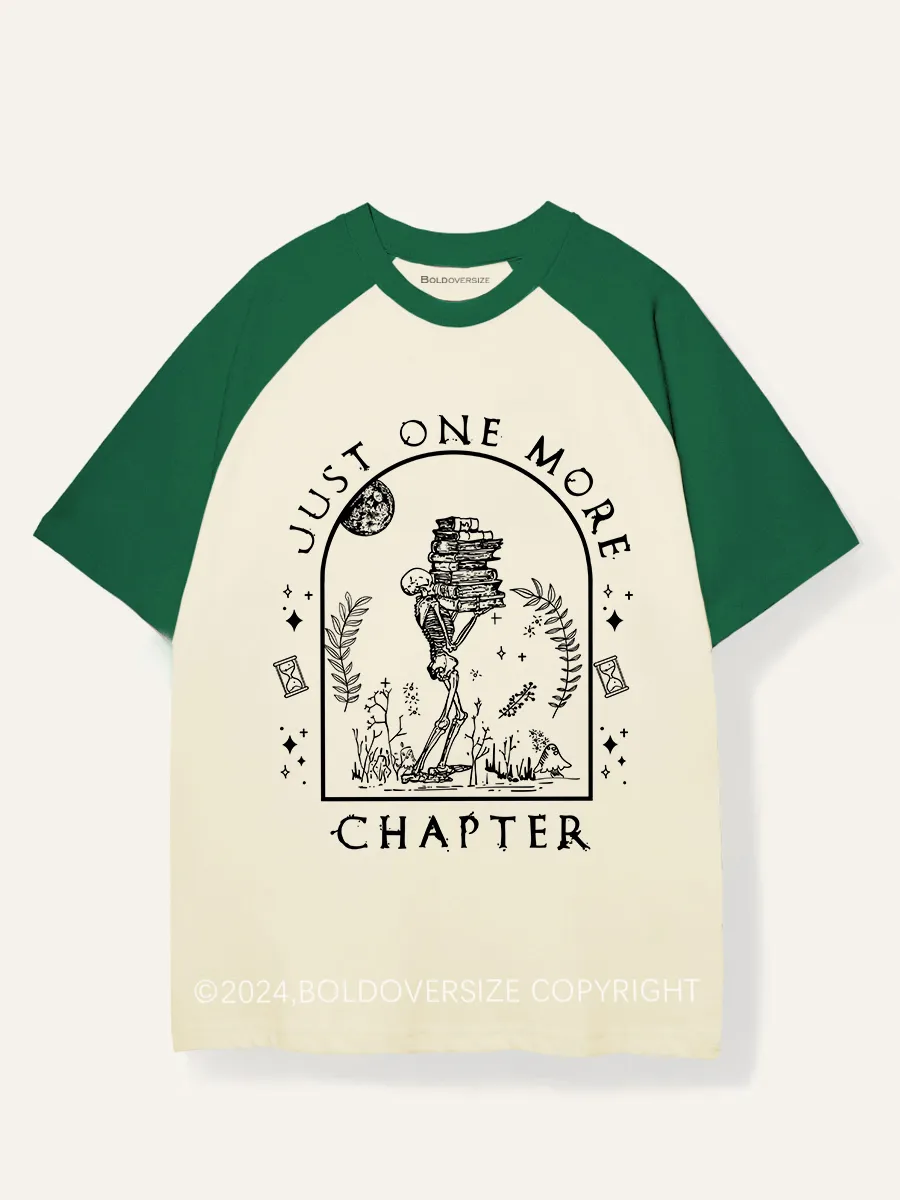 Vintage Just One More Chapter Novel Raglan Short Sleeve T-Shirt