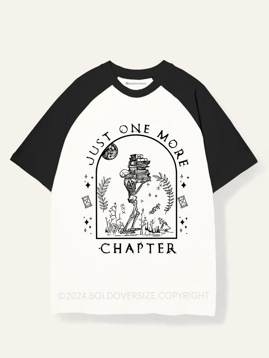 Vintage Just One More Chapter Novel Raglan Short Sleeve T-Shirt