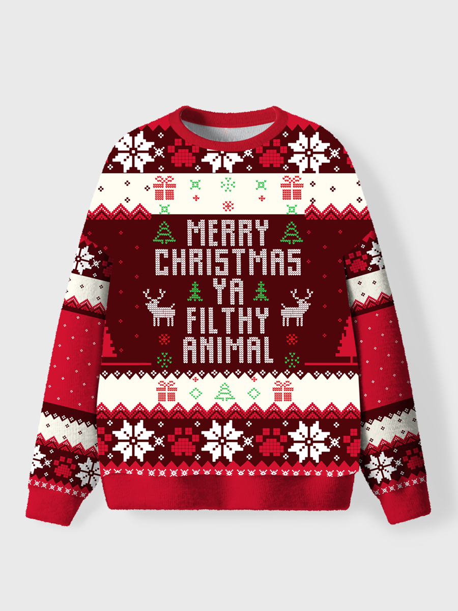 Vintage Merry Christmas Ugly Sweater