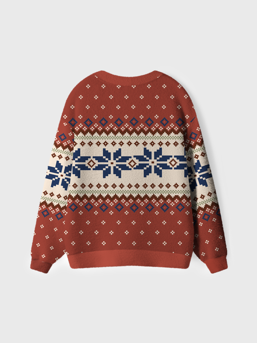 Vintage Fair isle Ugly Cardigan Sweaters