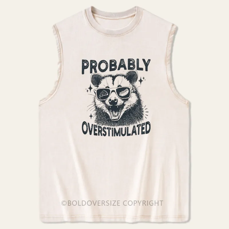 Vintage Probably Overstimulated Washed Tank