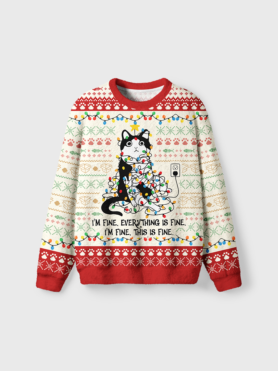 Vintage I'm Fine Ugly Sweater