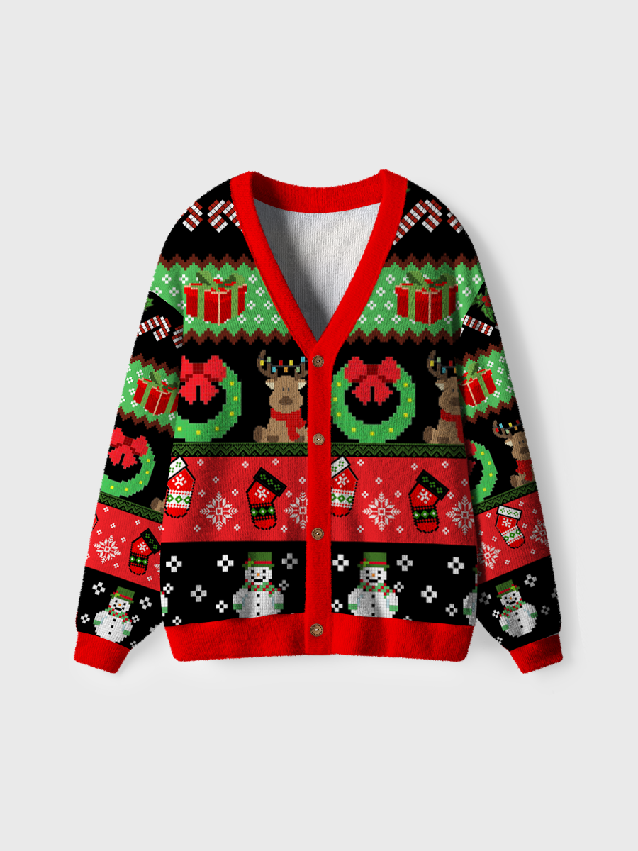 Vintage Merry Christmas Ugly Cardigan Sweaters