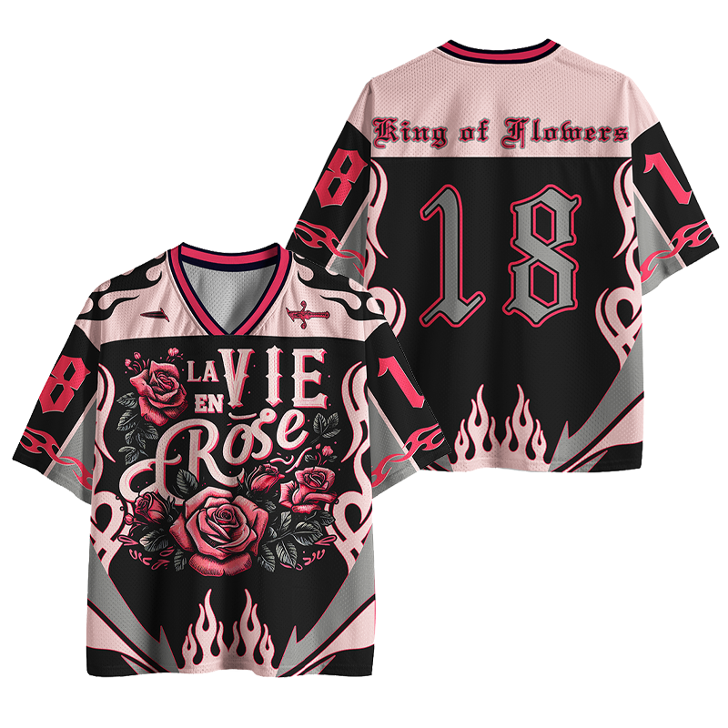 Vintage La Vie En Rose Mesh Jersey