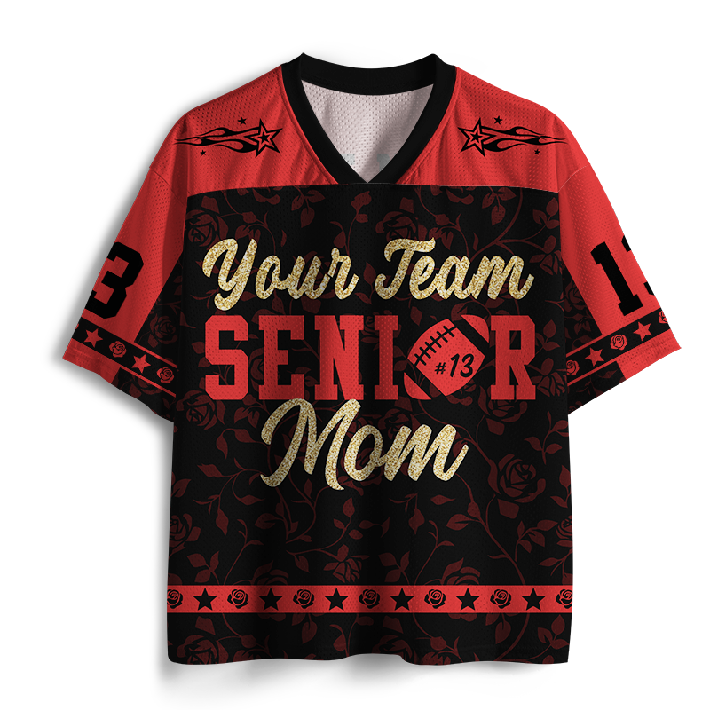 Vintage Senior Football Mom Mesh Jersey