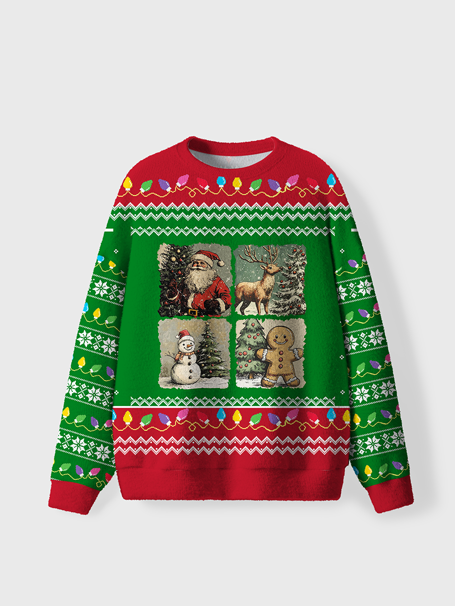 Vintage Christmas Sublimation Ugly Sweater