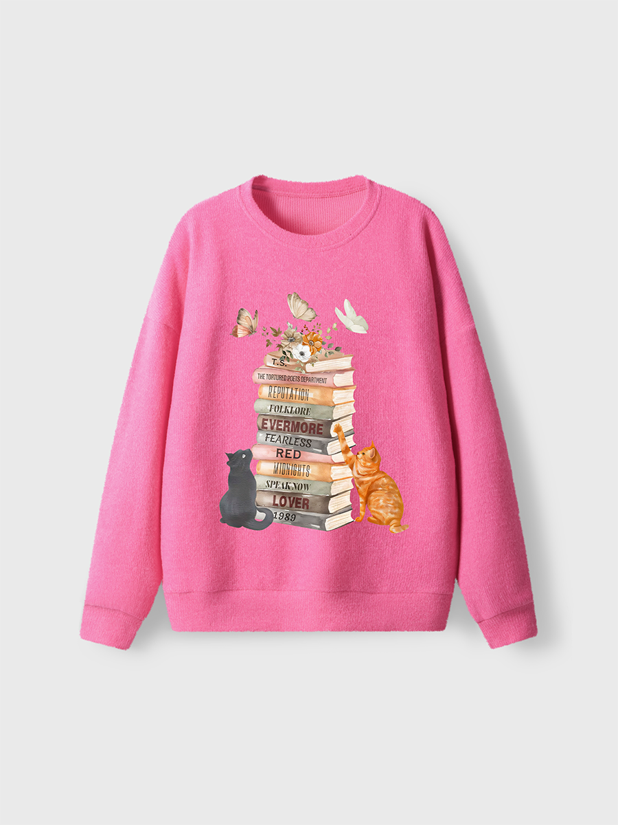 Vintage Albums As Books Fuzzy Sweater
