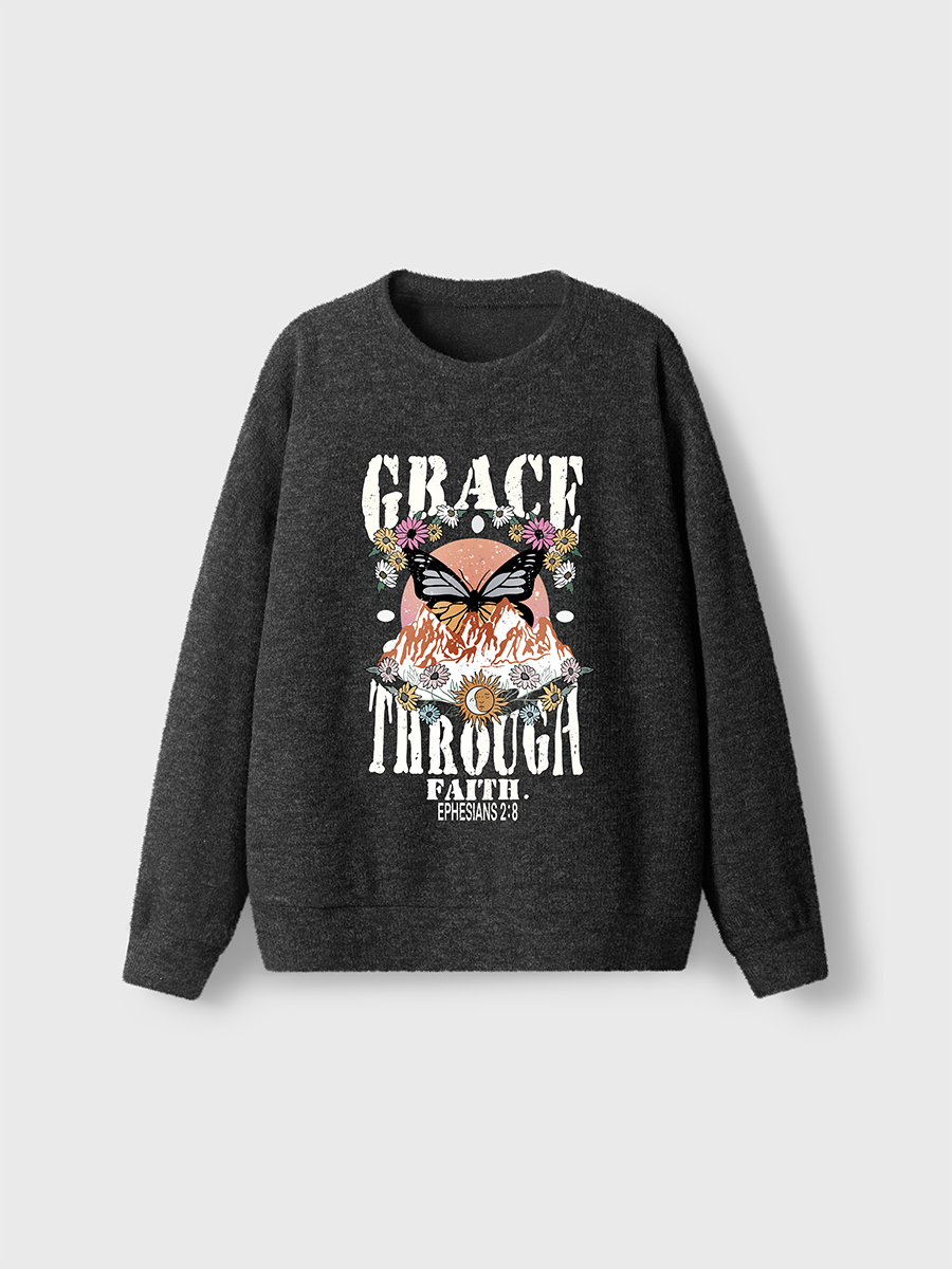 Vintage Bible Verse Fuzzy Sweater
