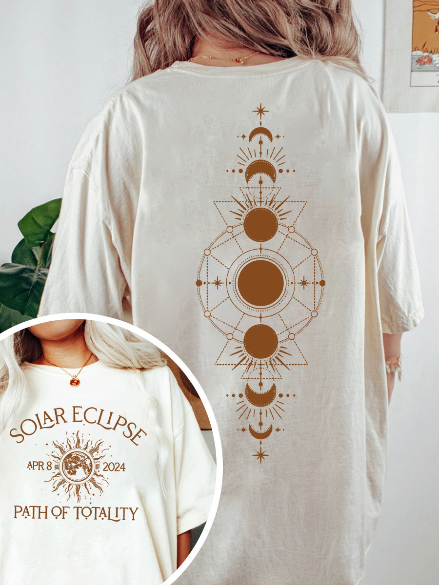 Vintage Solar Eclipse 2024 Path Of Totality  T-Shirt