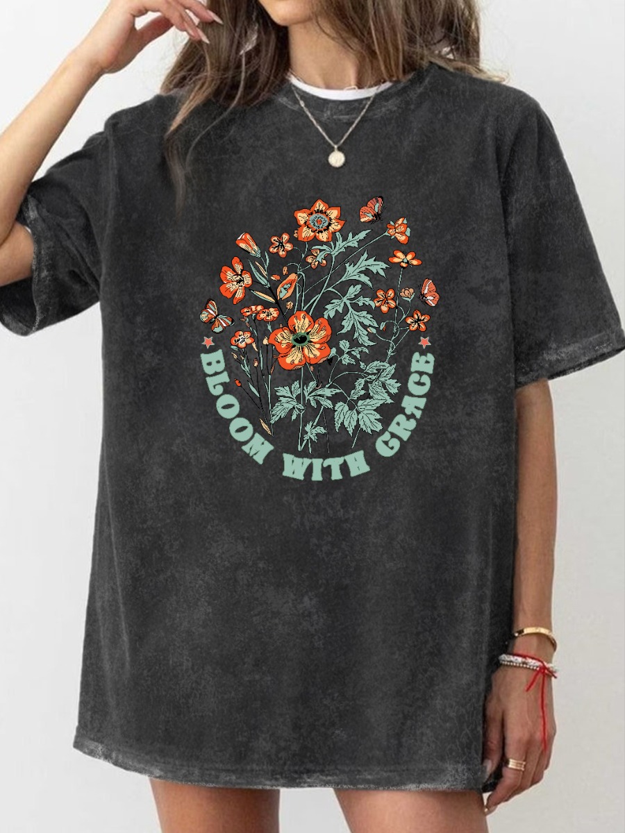 Vintage Bloom With Grace Washed T-Shirt